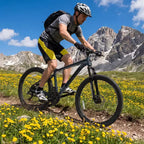 Vélo de montagne GDFStudio Trailcrest tout-terrain 26 pouces à suspension avant et 21 vitesses