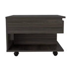 Petits jouets amusants marque Luanda Table basse relevable, roulettes, une étagère -Espresso