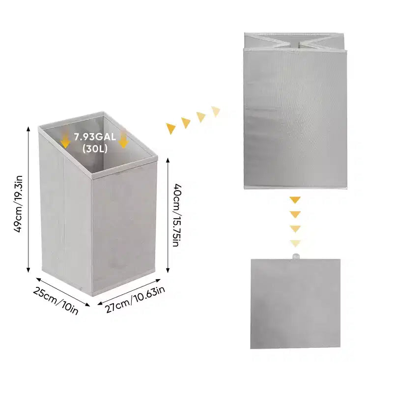 Meuble de salle de bain GDFStudio Simone moderne 70 cm en bois avec panier à linge amovible