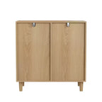 Meuble de salle de bain GDFStudio Simone moderne 70 cm en bois avec panier à linge amovible