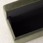 Banc de rangement capitonné en velours moderne de 60 po, élégant banc de salon avec rangement dissimulé, banc de bout de lit et d'entrée - Panipeachy
