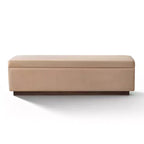 Banc de rangement capitonné en velours moderne de 60 po, élégant banc de salon avec rangement dissimulé, banc de bout de lit et d'entrée - Panipeachy
