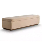 Banc de rangement capitonné en velours moderne de 60 po, élégant banc de salon avec rangement dissimulé, banc de bout de lit et d'entrée - Panipeachy