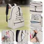 Sac à dos de tennis avec compartiment rembourré pour raquette et sac à chaussures ventilé, sac de sport léger pour raquette de Pickleball et de Badminton
