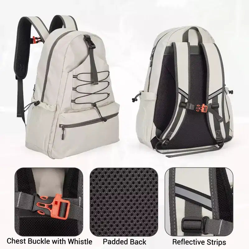 Sac à dos de tennis avec compartiment rembourré pour raquette et sac à chaussures ventilé, sac de sport léger pour raquette de Pickleball et de Badminton