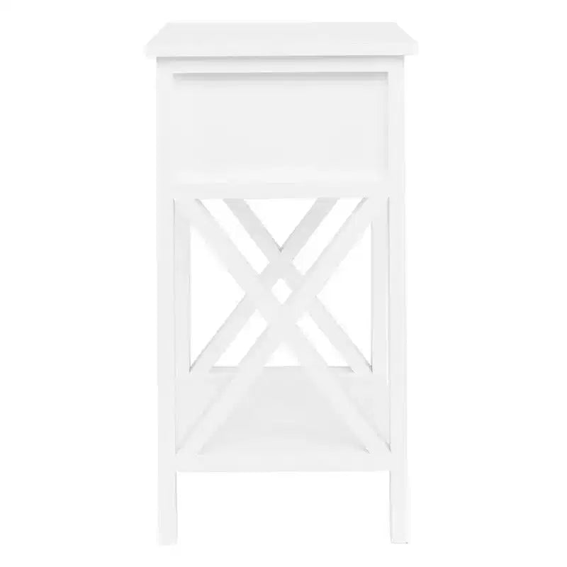 Table de chevet Karl Home à un tiroir en bois manufacturé (lot de 2)