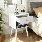 Table de chevet Karl Home de 38 cm de large - 1 tiroir, étagère inférieure - lot de 2