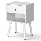 Table de chevet Karl Home de 38 cm de large - 1 tiroir, étagère inférieure - lot de 2