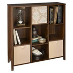 Meuble de rangement à 9 casiers réglable en bois ClosetMaid, bibliothèque de rangement pour chambre à coucher, organisateur de maison, châtaignier foncé