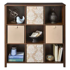 Meuble de rangement à 9 casiers réglable en bois ClosetMaid, bibliothèque de rangement pour chambre à coucher, organisateur de maison, châtaignier foncé