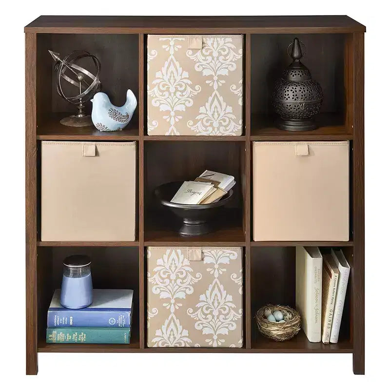 Meuble de rangement à 9 casiers réglable en bois ClosetMaid, bibliothèque de rangement pour chambre à coucher, organisateur de maison, châtaignier foncé