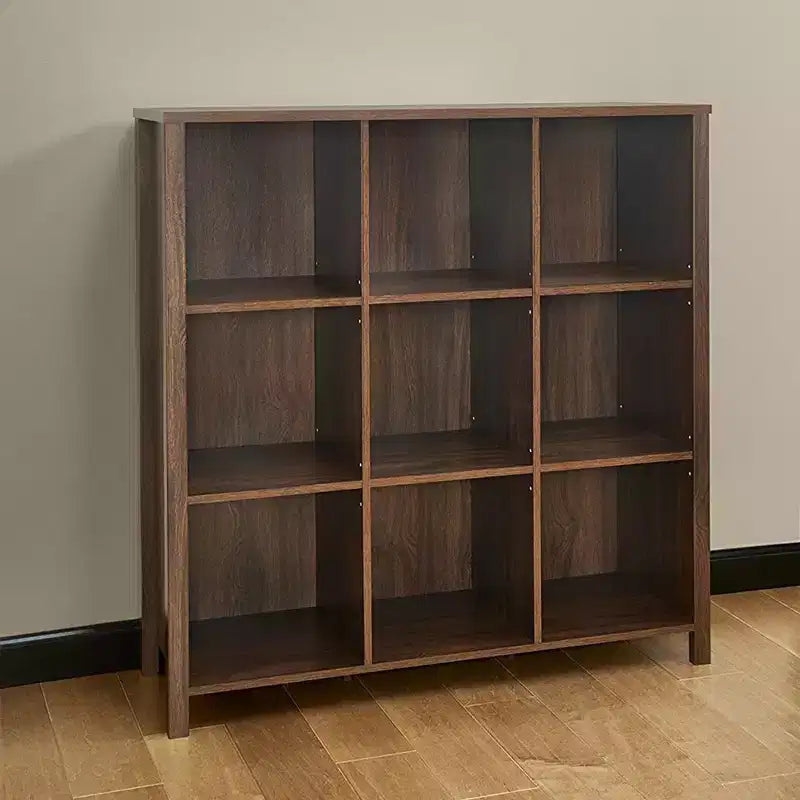 Meuble de rangement à 9 casiers réglable en bois ClosetMaid, bibliothèque de rangement pour chambre à coucher, organisateur de maison, châtaignier foncé