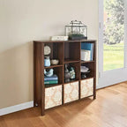 Meuble de rangement à 9 casiers réglable en bois ClosetMaid, bibliothèque de rangement pour chambre à coucher, organisateur de maison, châtaignier foncé