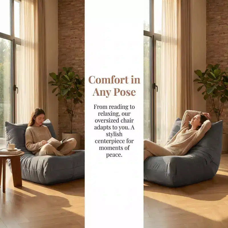Canapé géant poire pour le sol, canapé paresseux en mousse à mémoire de forme pour adultes, grand pouf en simili cuir sans accoudoirs pour salon, chambre, dortoir, bureau