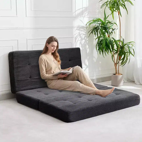 39x75 Tri-Fold Memory Foam Sofa Bed  6 Tufted Mattress