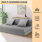 Canapé-lit pliant 80 avec oreillers, fauteuil-lit convertible pour adultes, futon de sol en mousse à mémoire de forme pour salon compact