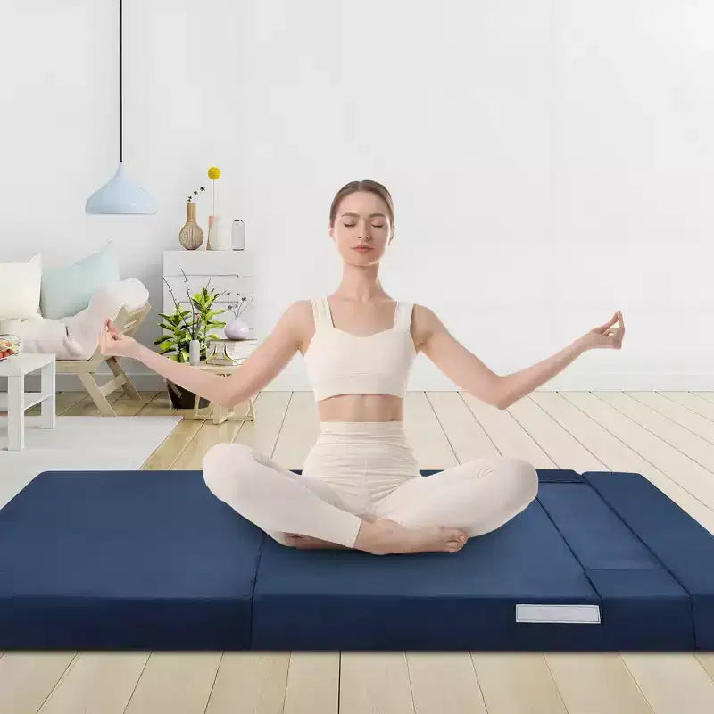 Canapé-lit pliant 80 avec oreillers, fauteuil-lit convertible pour adultes, futon de sol en mousse à mémoire de forme pour salon compact