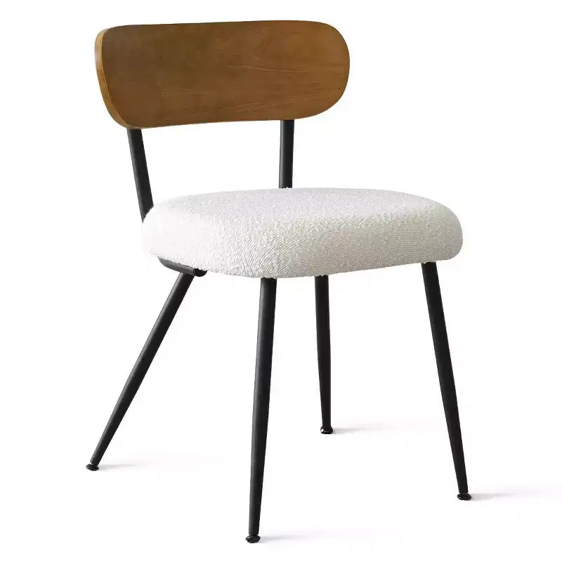 Ensemble de salle à manger rond moderne 5 pièces, ensemble de salle à manger de cuisine sur pied de 39,5 po avec 4 chaises rembourrées en tissu bouclé pour la cuisine et la salle à manger - Panipeachy