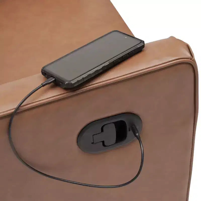 Fauteuil inclinable pivotant Emma et Oliver avec ports de charge USB/USB-C, fauteuil inclinable pivotant manuel à 270 degrés