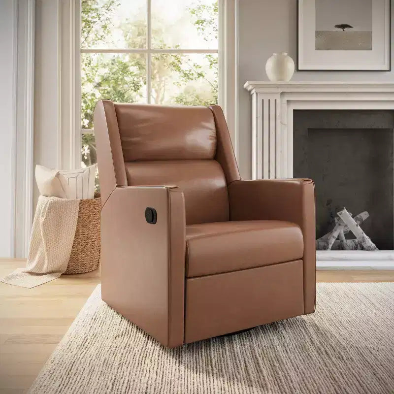Fauteuil inclinable pivotant Emma et Oliver avec ports de charge USB/USB-C, fauteuil inclinable pivotant manuel à 270 degrés