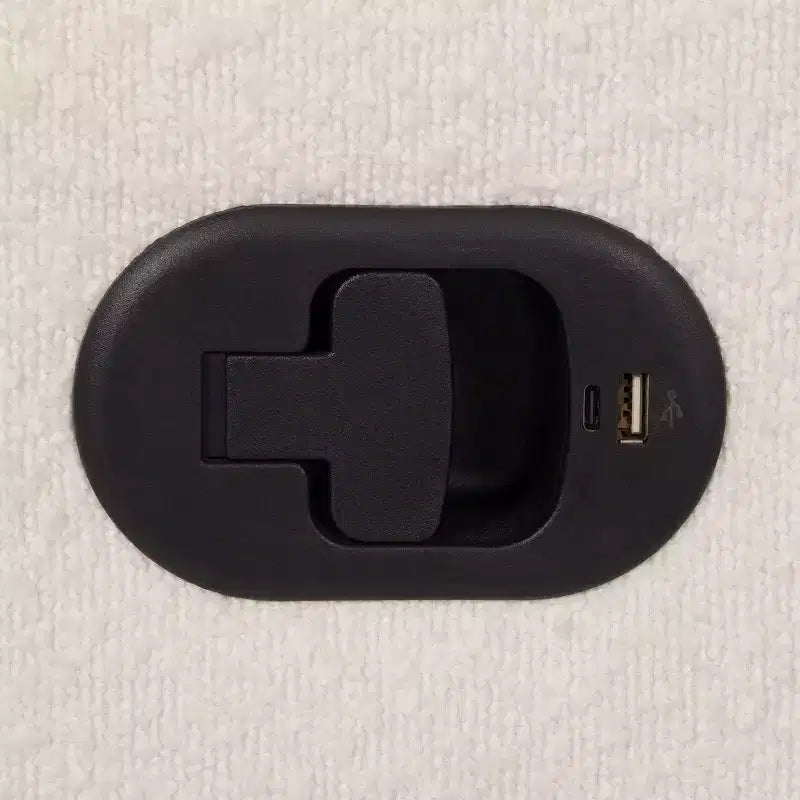 Fauteuil inclinable pivotant Emma et Oliver avec ports de charge USB/USB-C, fauteuil inclinable pivotant manuel à 270 degrés