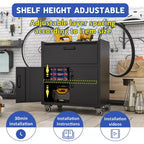 Servante d'atelier métallique pour garage, armoire de rangement mobile robuste avec portes verrouillables, servante à outils roulante