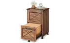 DEXYLLO Meuble Classeur à 2 Tiroirs avec Dossiers Suspendus, Meuble de Rangement Mobile à Roulettes pour Bureau à Domicile, Classeur Sous Bureau avec Serrure