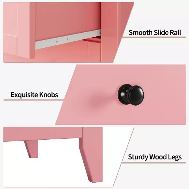 Commode à 5 tiroirs pour chambre à coucher, chiffonnier haut et moderne avec poignées en métal, meuble de rangement en bois pour placard, salon, couloir