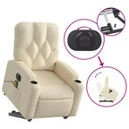 vidaXL Fauteuil inclinable de massage releveur gris foncé