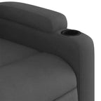 vidaXL Fauteuil inclinable de massage releveur gris foncé