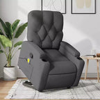 vidaXL Fauteuil inclinable de massage releveur gris foncé