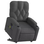vidaXL Fauteuil inclinable de massage releveur gris foncé