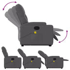 vidaXL Fauteuil inclinable de massage releveur gris foncé