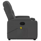 vidaXL Fauteuil inclinable de massage releveur gris foncé