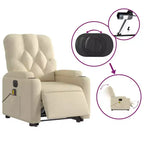 vidaXL Fauteuil inclinable de massage releveur gris foncé