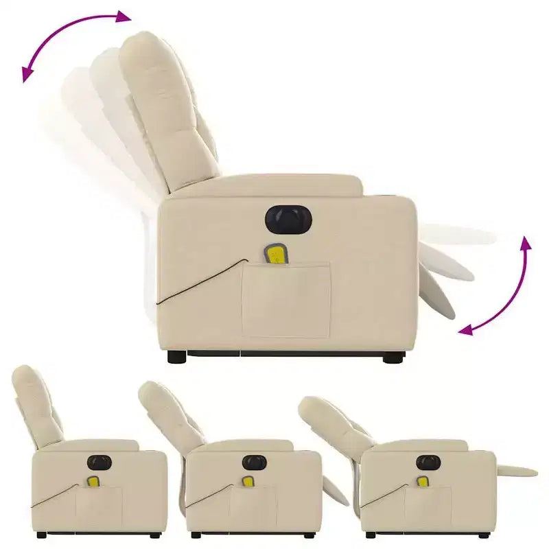 vidaXL Fauteuil inclinable de massage releveur gris foncé