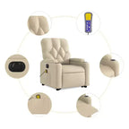 vidaXL Fauteuil inclinable de massage releveur gris foncé