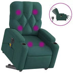 vidaXL Fauteuil inclinable de massage releveur gris foncé