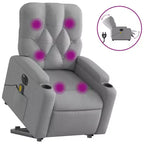 vidaXL Fauteuil inclinable de massage releveur gris foncé