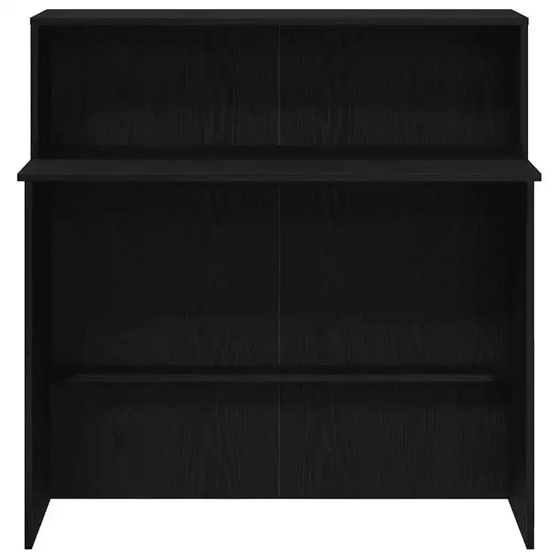 vidaXL Comptoir de réception noir 100x50x103,5 cm en bois d'ingénierie