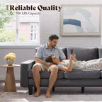 AMERLIFE Canapé 3 places 190 cm avec assise profonde et structure en métal