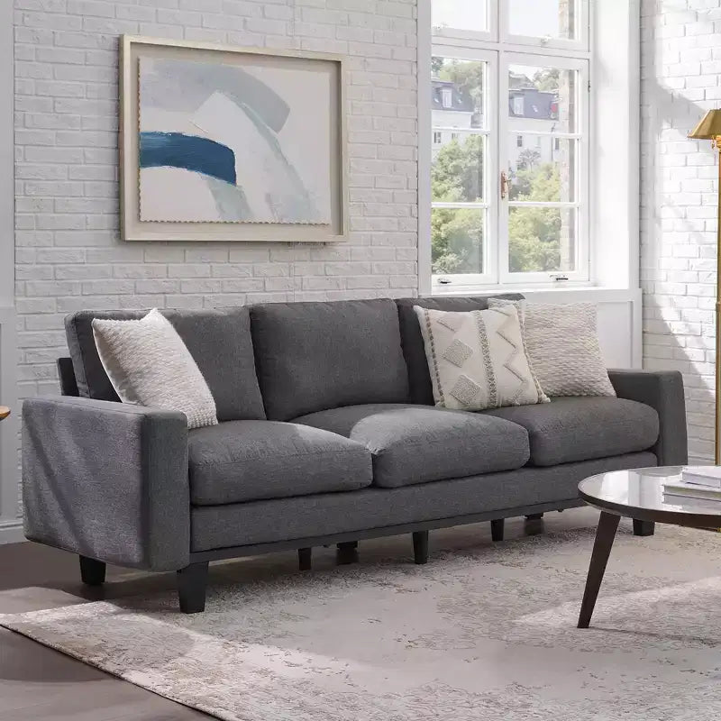 AMERLIFE Canapé 3 places 190 cm avec assise profonde et structure en métal