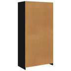 vidaXL Armoire noire en bois d'ingénierie Armoire compacte rectangulaire