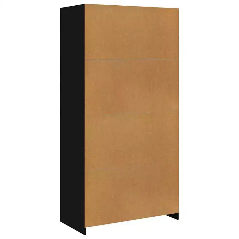 vidaXL Armoire noire en bois d'ingénierie Armoire compacte rectangulaire