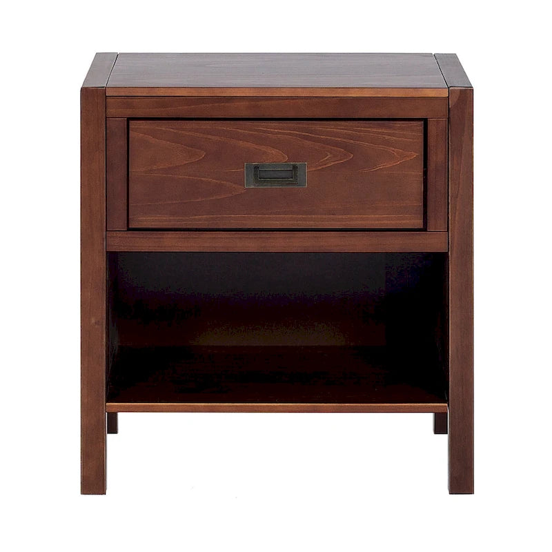 Table de chevet moderne à 1 tiroir en bois massif Middlebrook