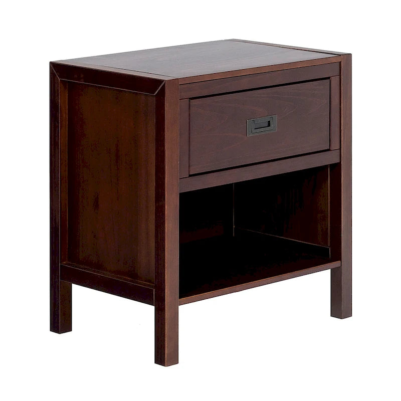 Table de chevet moderne à 1 tiroir en bois massif Middlebrook