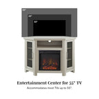 Meuble TV d'angle pour cheminée Middlebrook de 48 po