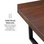 Table de salle à manger Middlebrook en bois massif vieilli de 72 po