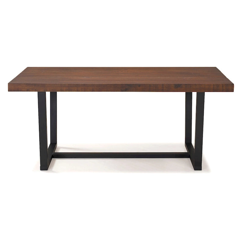 Table de salle à manger Middlebrook en bois massif vieilli de 72 po