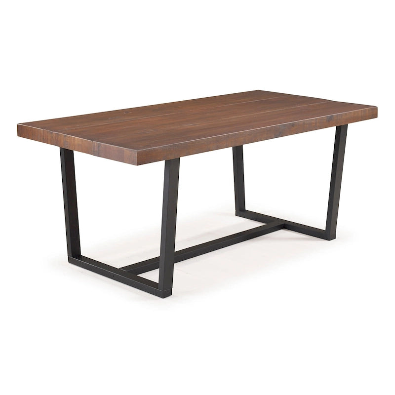 Table de salle à manger Middlebrook en bois massif vieilli de 72 po